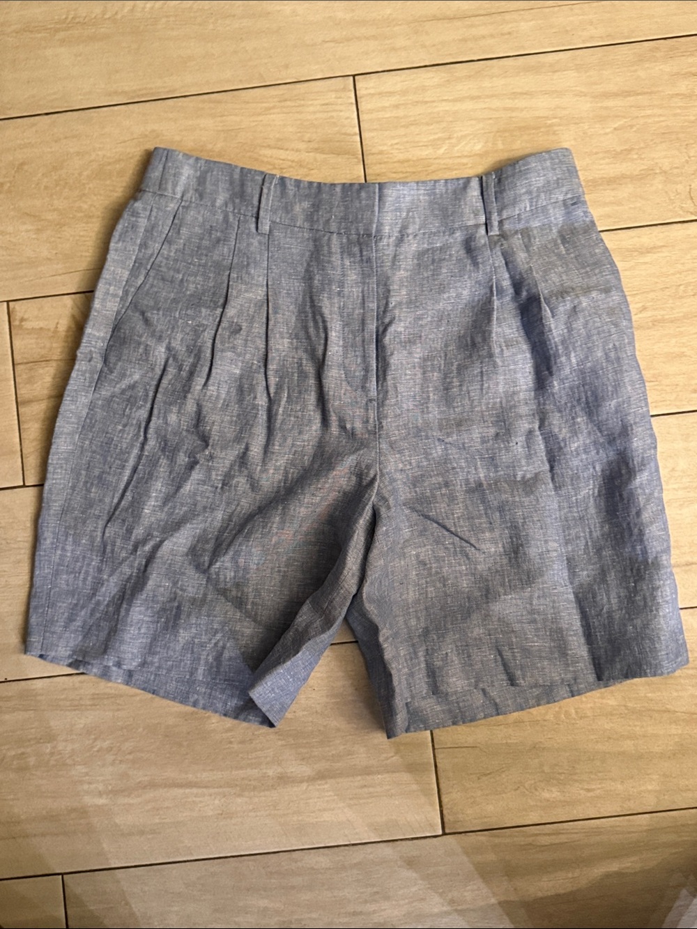 NWT Boden Kensington Linen Blue Shorts Size 14